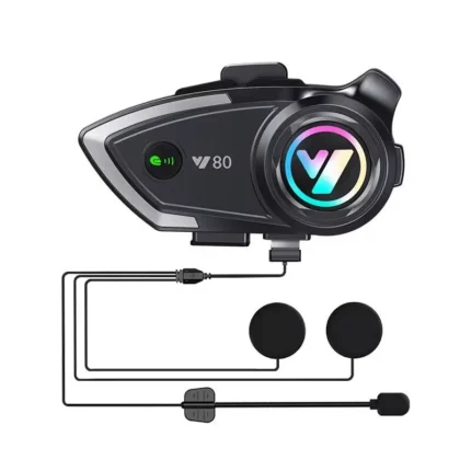 RideTalk Y80 Işıklı Motosiklet Kask İletişim Cihazı Interkom